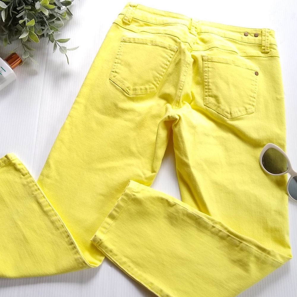 CABI #760 limon Bree cropped straight leg jeans - Picture 7 of 8